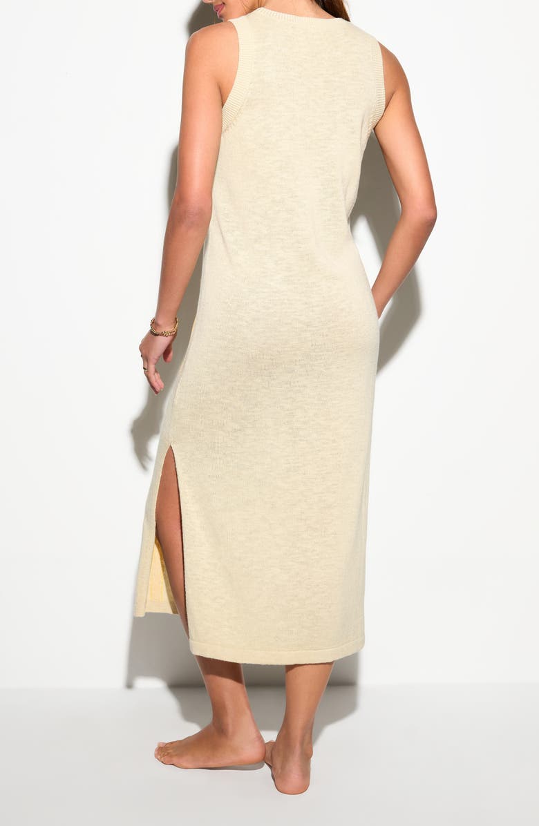 Spiritual Gangster Lucy Palm Tank Sweater Dress, Alternate, color, Canvas