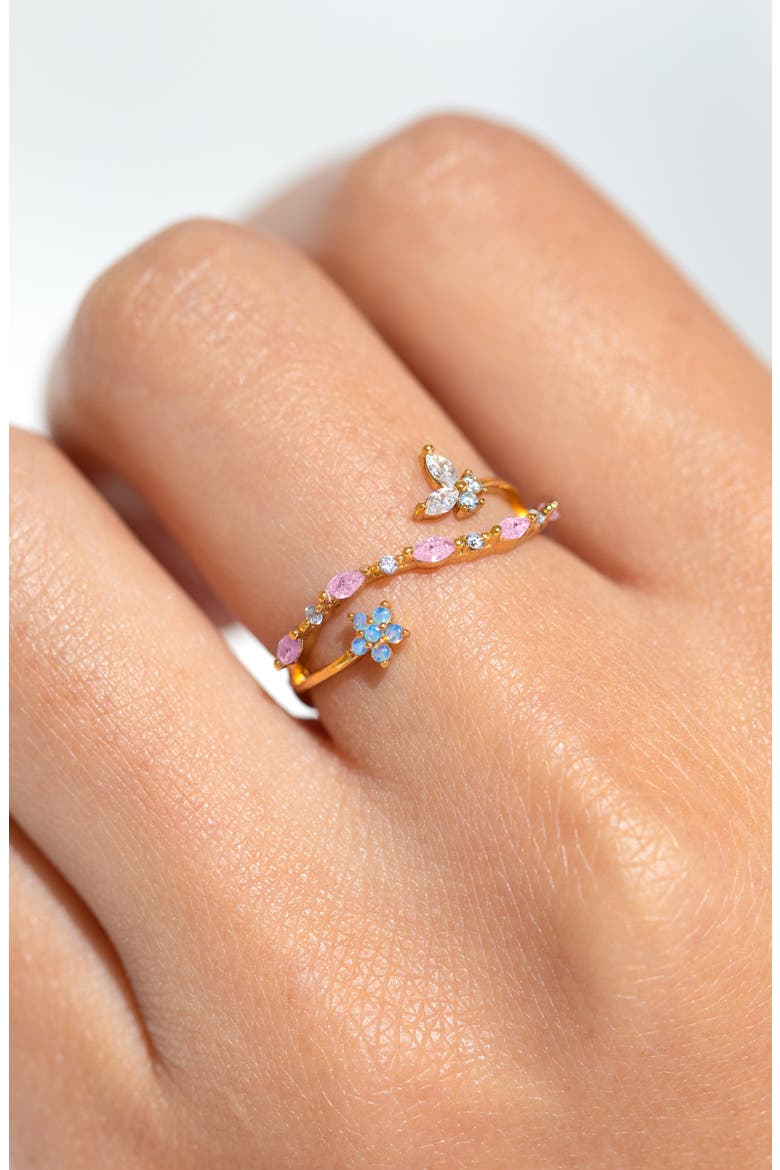 Sweet Pea Adjustable Ring, Alternate, color, GOLD