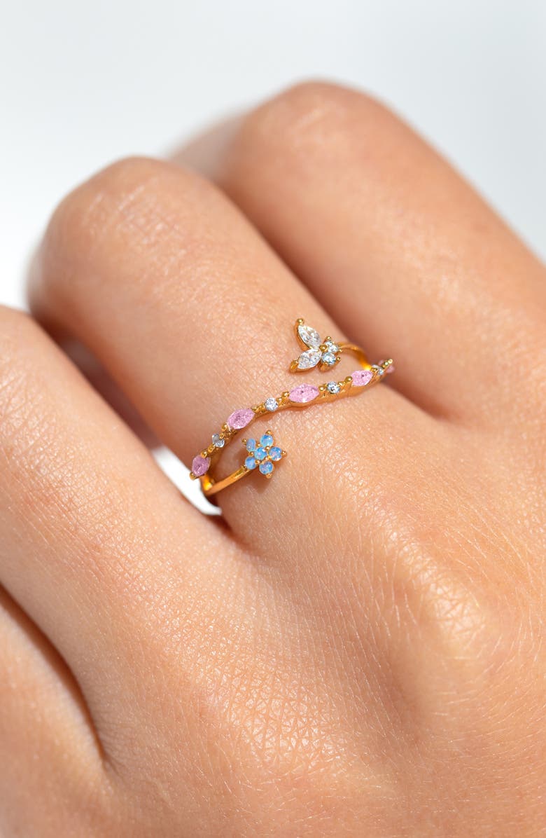 Girls Crew Sweet Pea Adjustable Ring, Alternate, color, Gold