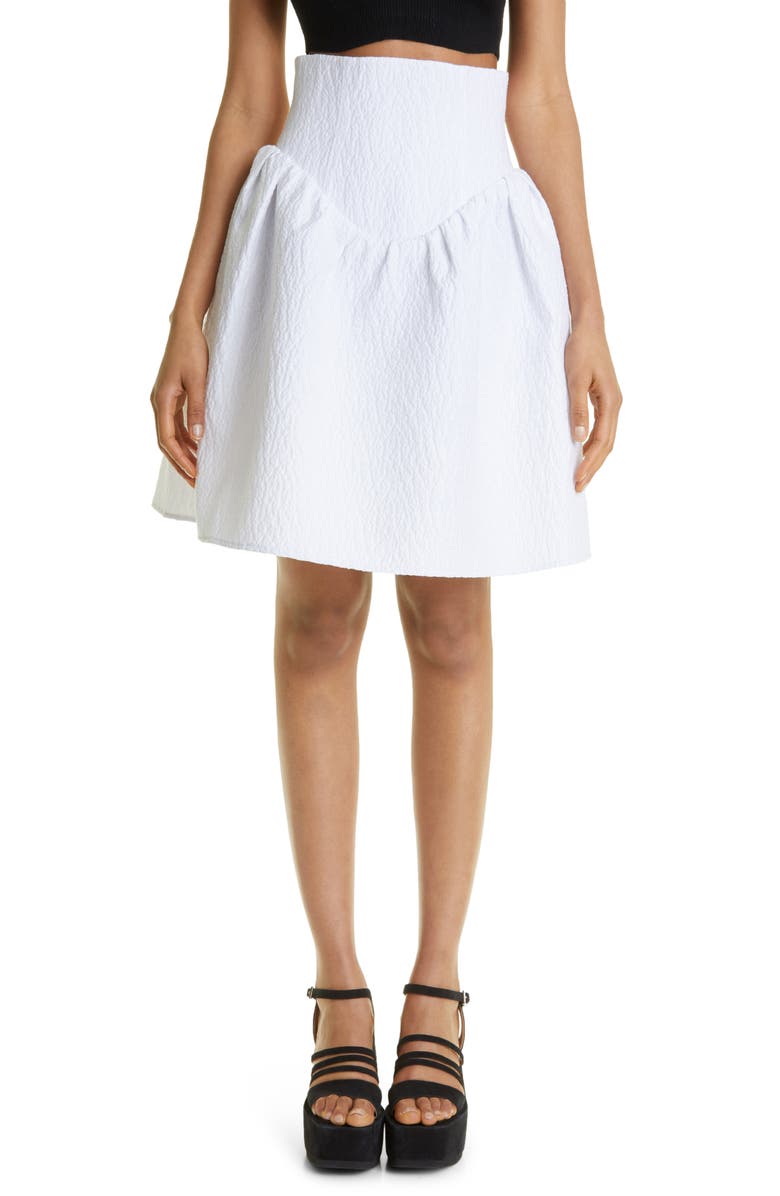 Shushu/Tong High Waist Wool & Silk Puffy Skirt, Main, color, 