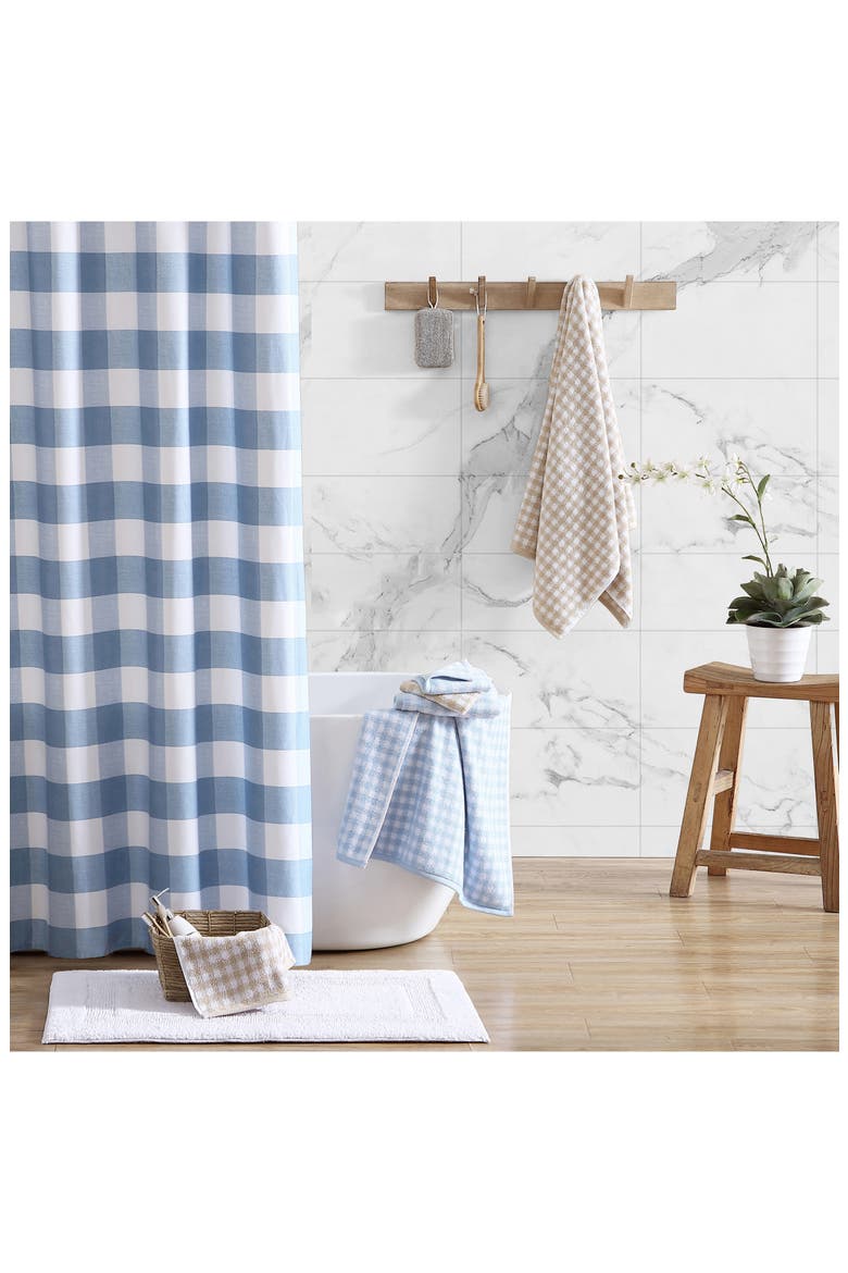 Ginny Terry Cotton 3-Piece Towel Set, Alternate, color, BLUE BELL / WHITE