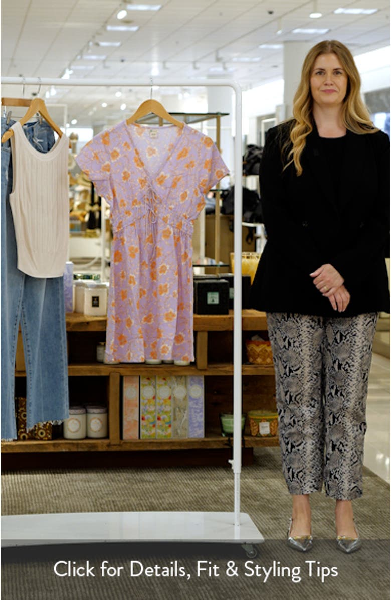 Warm Rays Floral Minidress, sales video thumbnail