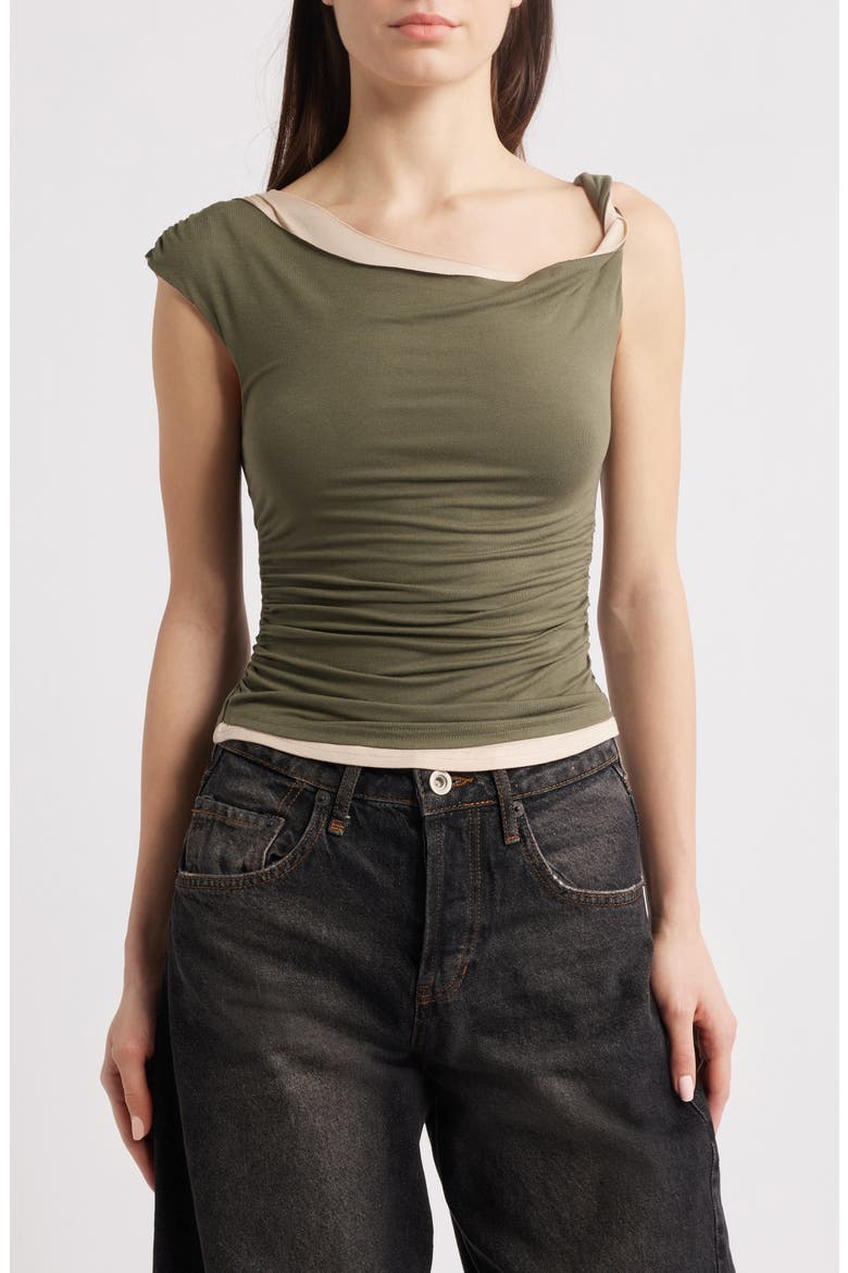 Fia Twist Top, Main, color, KHAKI