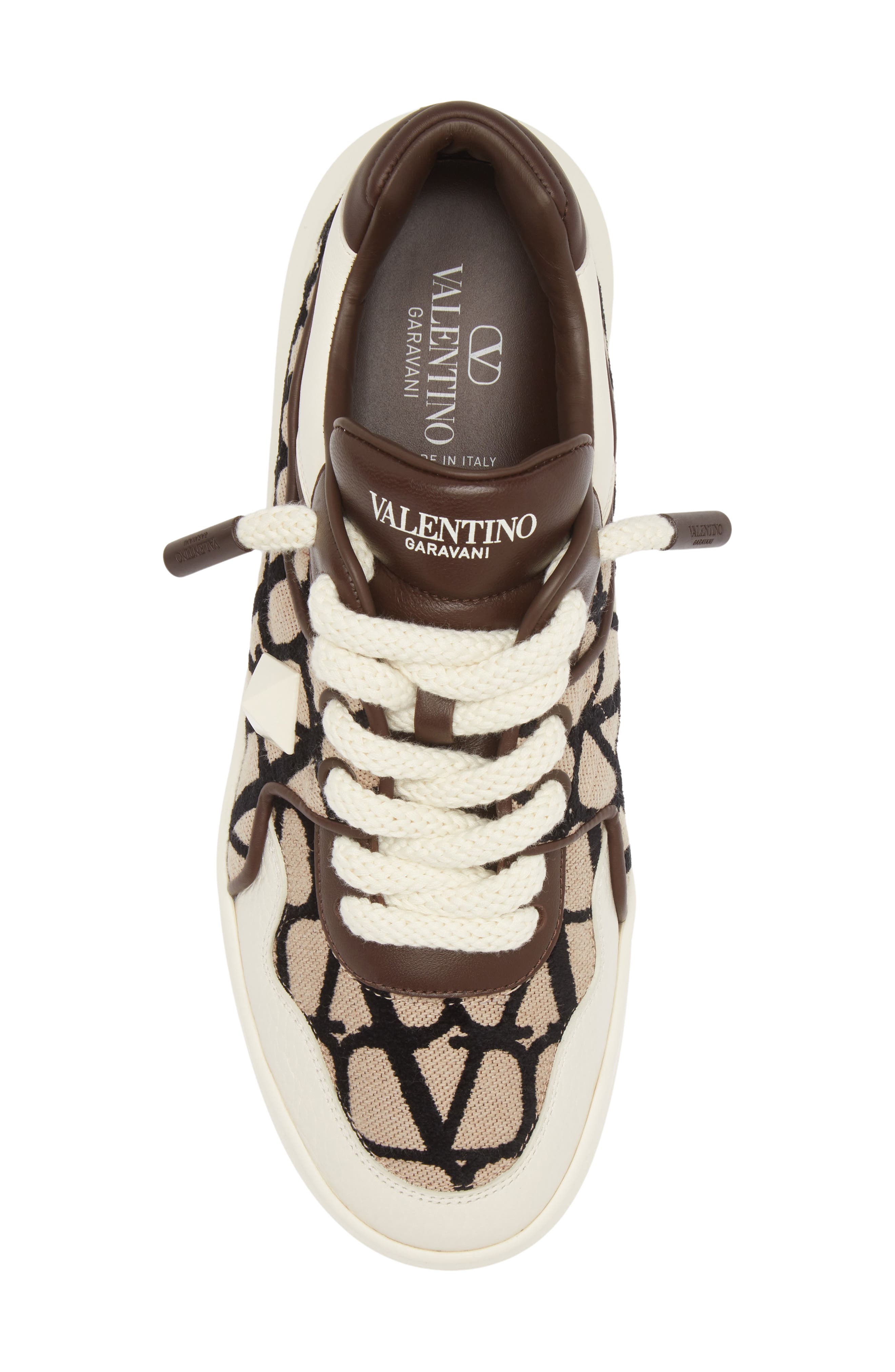 Valentino Garavani XL One Stud Logo Toile Sneaker, Alternate, color, 