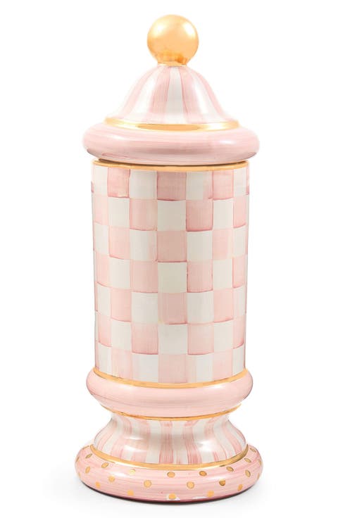 Rosy Check Ceramic Column Canister