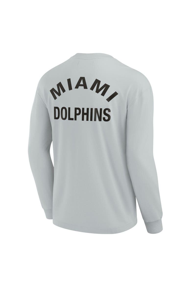 Unisex Fanatics Signature Gray Miami Dolphins Elements Super Soft Long Sleeve T-Shirt, Alternate, color, Gray