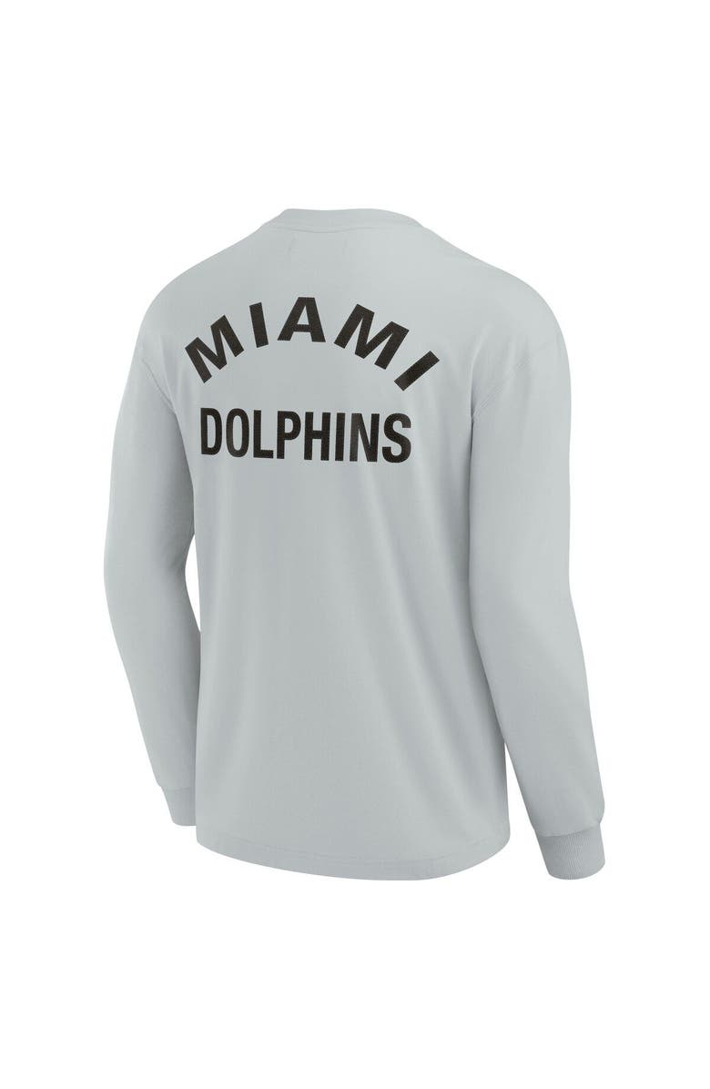 Fanatics Signature Unisex Fanatics Signature Gray Miami Dolphins Elements Super Soft Long Sleeve T-Shirt, Alternate, color, Gray