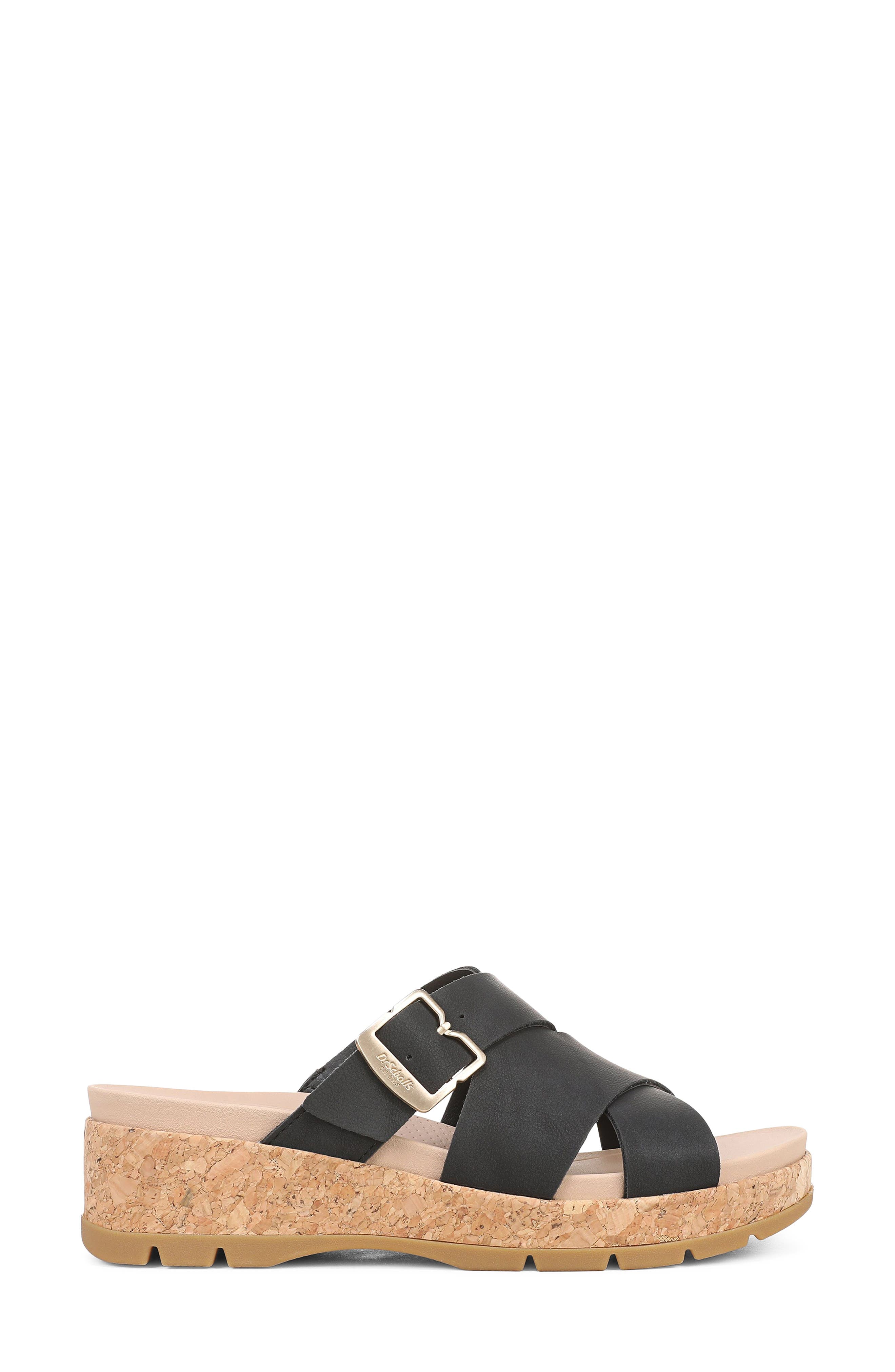 Dr. Scholl's Free Day Platform Sandal, Alternate, color, Black