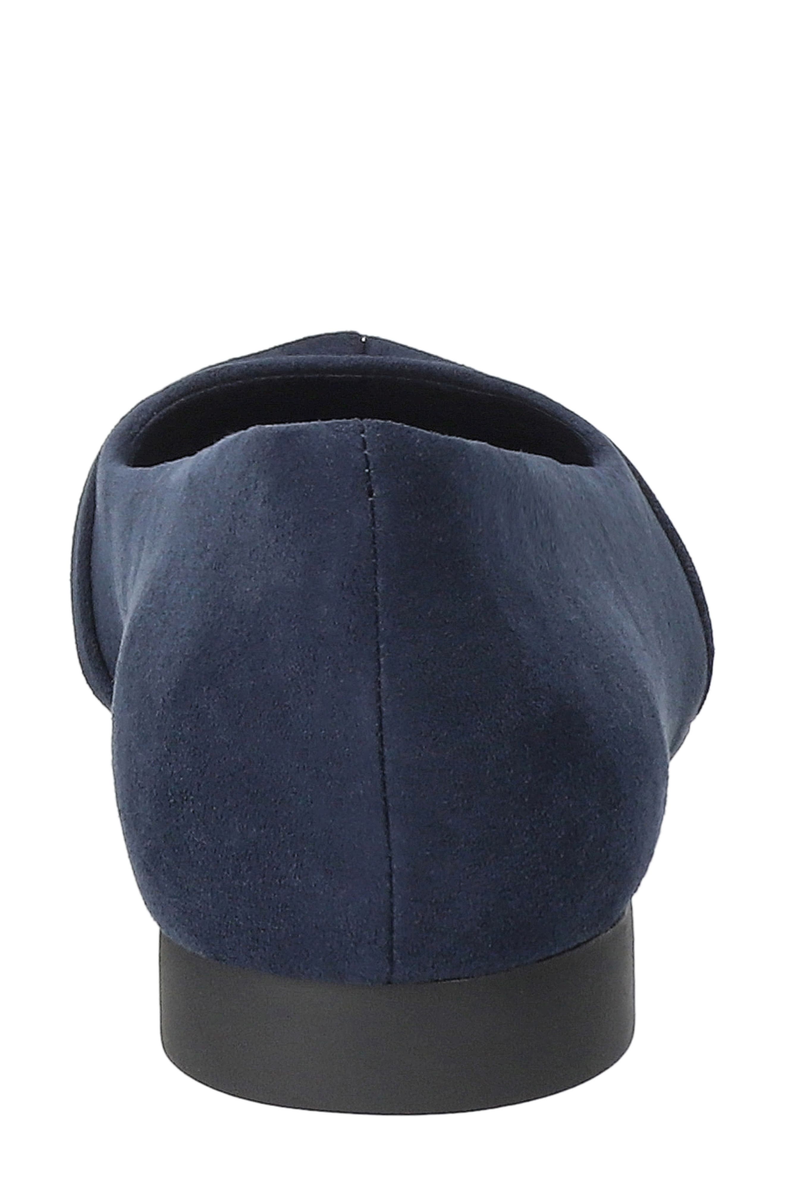 Roxie Pointed Toe Flat, Alternate, color, NAVY SUEDE