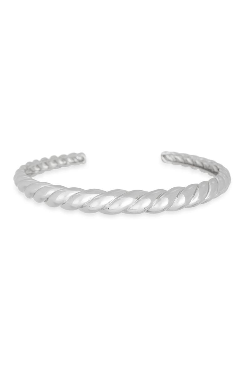 Twist Cuff Bracelet, Main, color, SILVER
