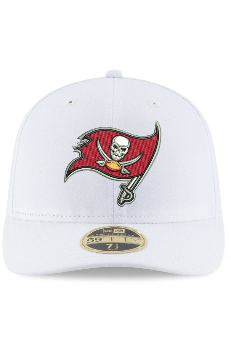 New Era Men's New Era White Tampa Bay Buccaneers Omaha Low Profile 59FIFTY Fitted Hat, Alternate, color, White