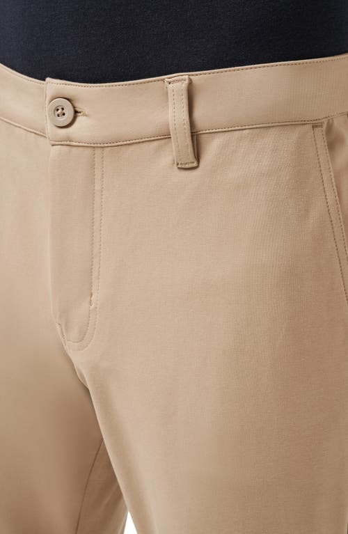 Travismathew Legacy Stretchknit Flat Front Chinos In Khaki