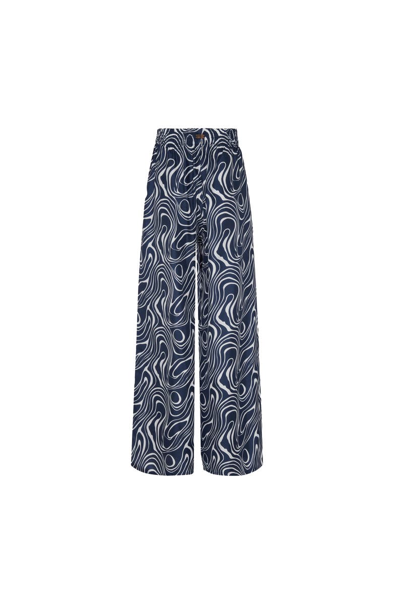 Vilebrequin Women Wide-Leg Silk Pants Waves, Alternate, color, 