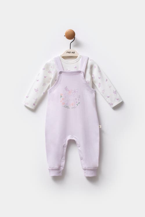 Moi Noi Growing Butterfly One-piece Set In Purple
