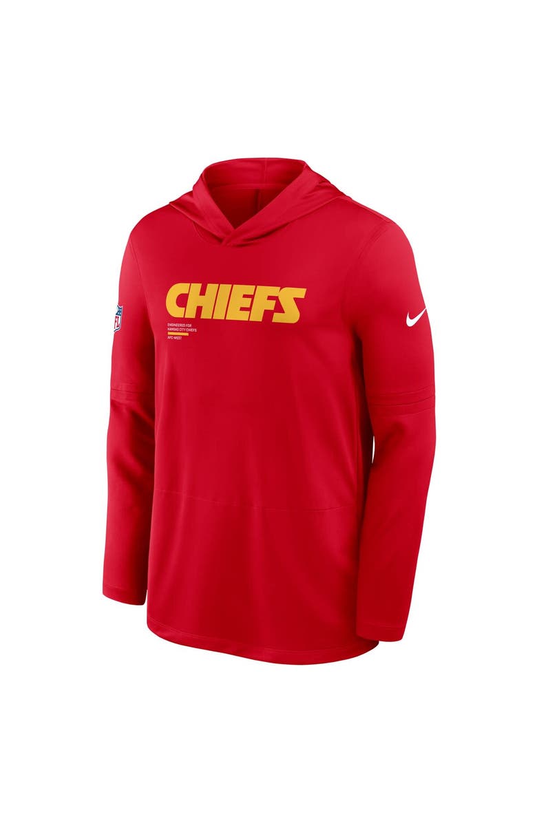 Nike Men's Nike Red Kansas City Chiefs Sideline Pure Fury Performance Long Sleeve Hoodie T-Shirt, Alternate, color, Red