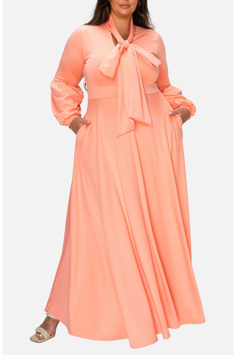 Bella Donna Long Sleeve Ribbon Tie Dress (Women) | Nordstrom
