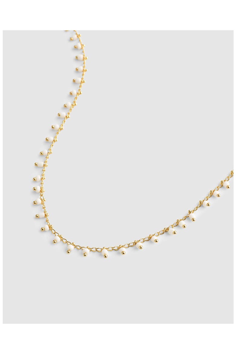 Enamel Chain Choker Necklace., Alternate, color, WHITE