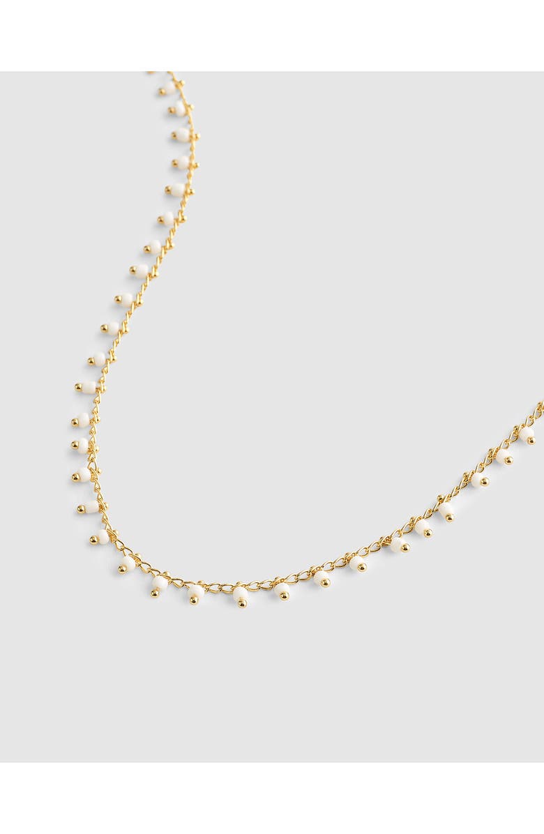 Madewell Enamel Chain Choker Necklace., Alternate, color, White