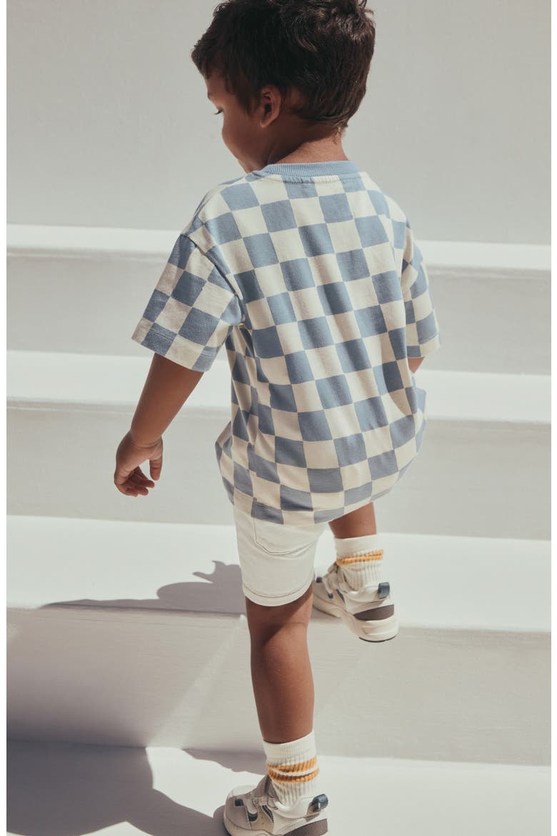 Kids' Checkerboard Cotton Graphic T-Shier, Alternate, color, MULTI