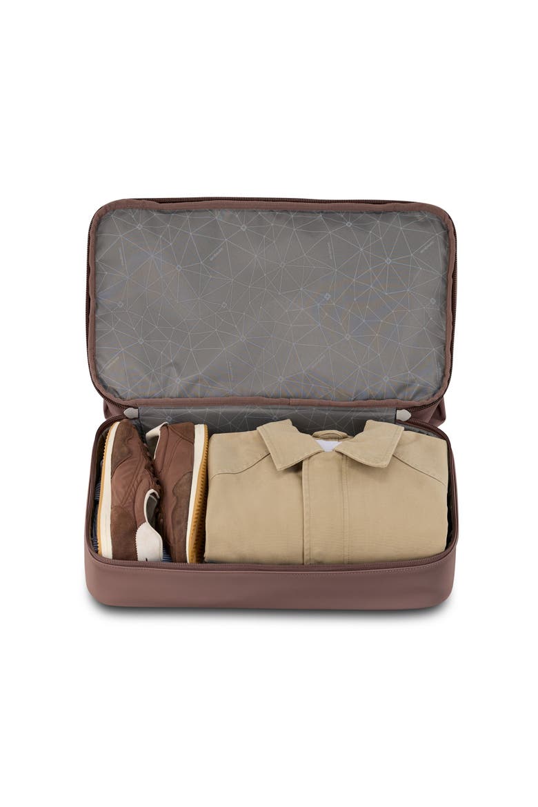 Better Than Basic 2 Piece Set Drop Bottom Weekender & Outline Pro Carry On Luggage, Alternate, color, Cocoa Chocolate Mauve