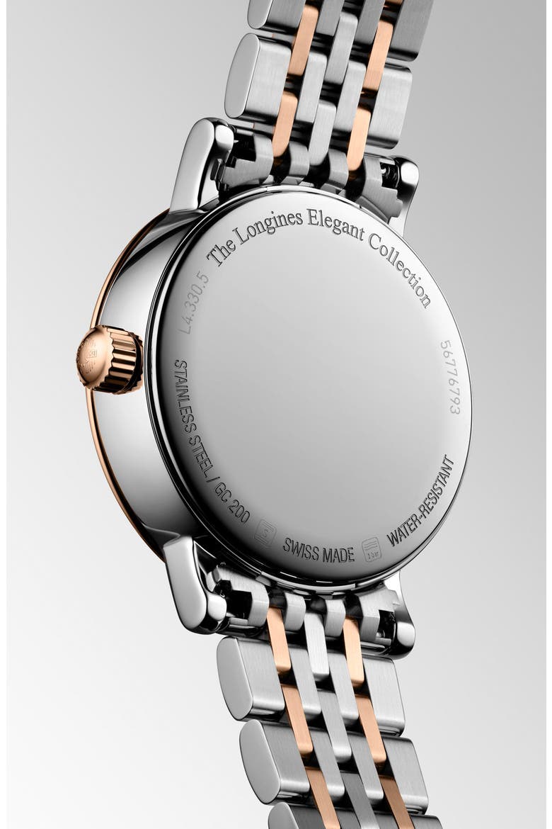 Elegant Collection Diamond Moonphase Bracelet Watch, 30mm, Alternate, color, WHITE MOTHER-OF-PEARL