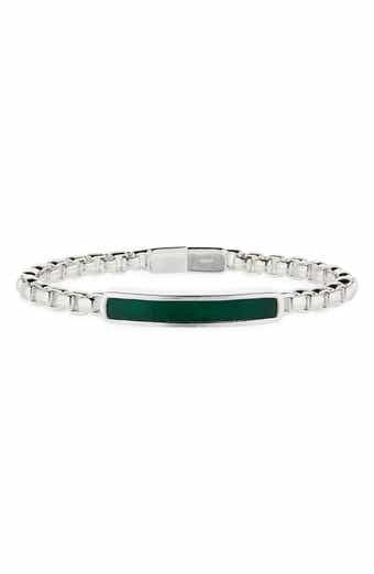 Monica Vinader Men's Baja Green Onyx Bracelet