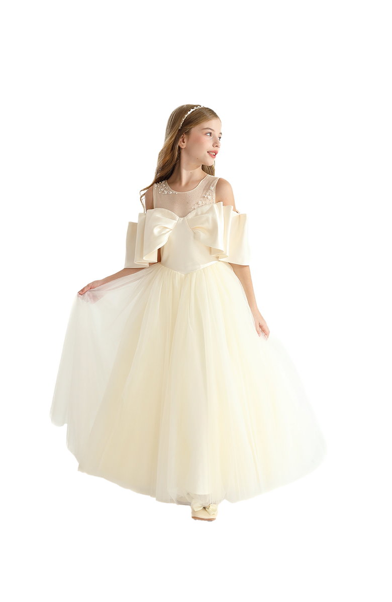 Tulleen Amica Dress, Alternate, color, Champagne