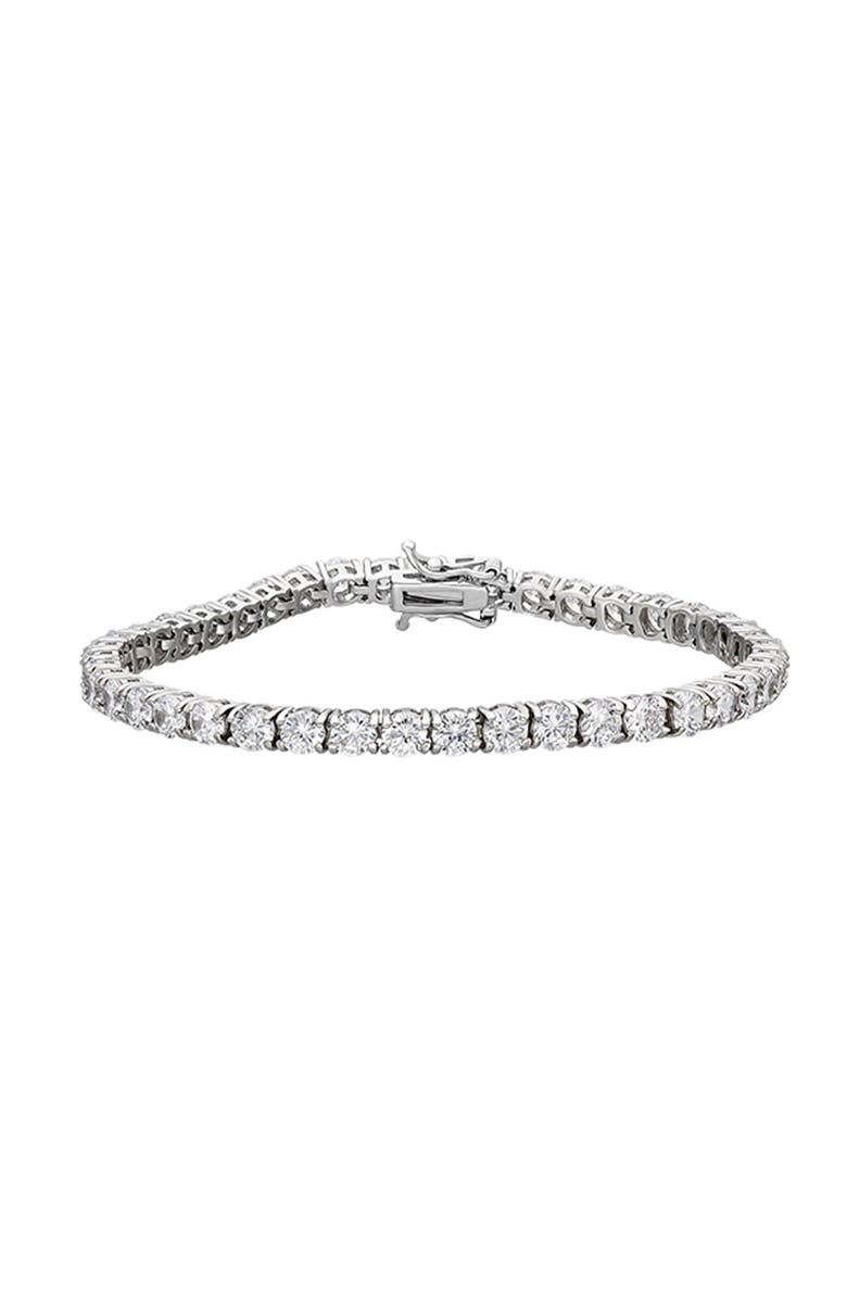 Spero London Sterling Silver Tennis Bracelet - 4mm, Main, color, Silver