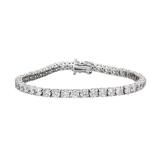 Spero London Sterling Silver Tennis Bracelet In Metallic