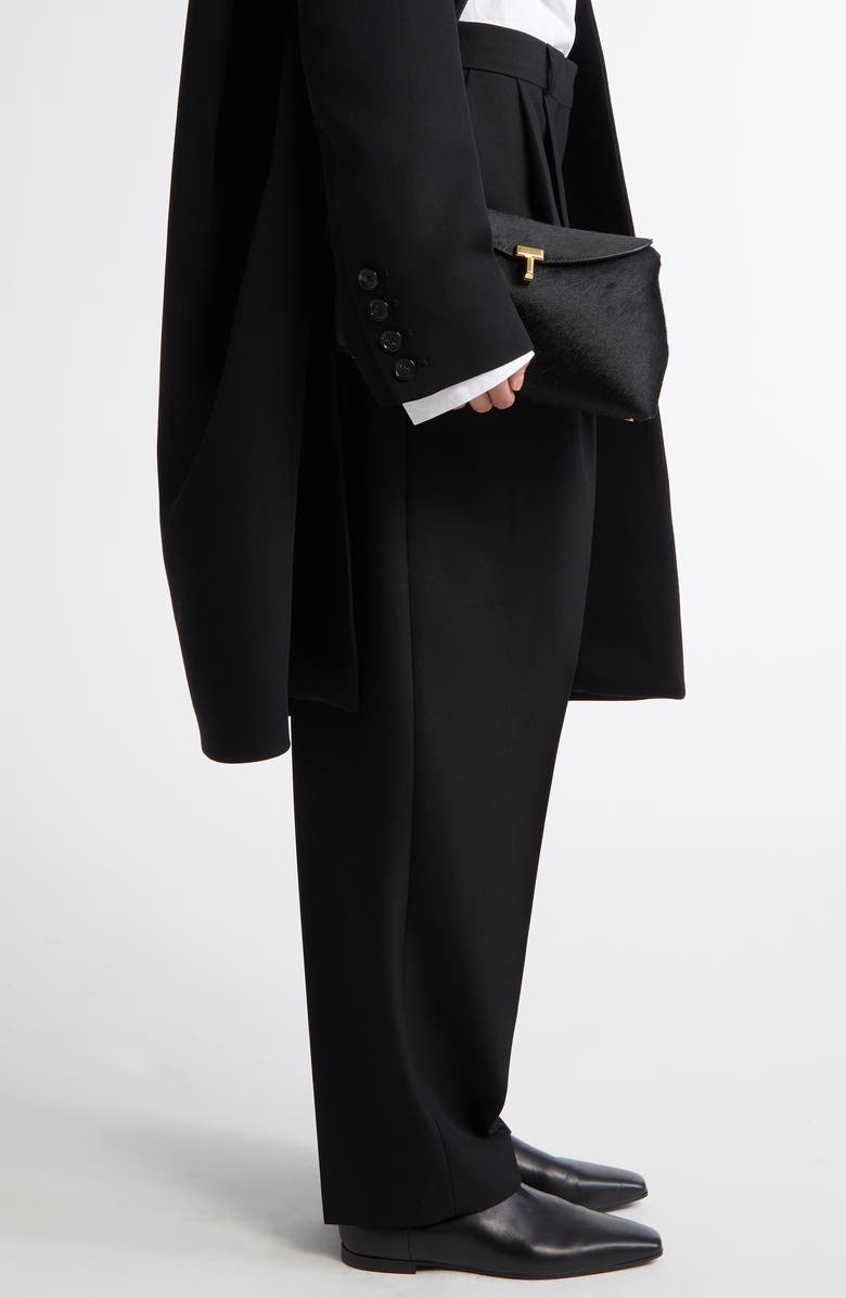 TOTEME T-Lock Genuine Calf Hair Clutch, Alternate, color,