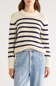 Rails Alise Stripe Crewneck Cotton Sweater