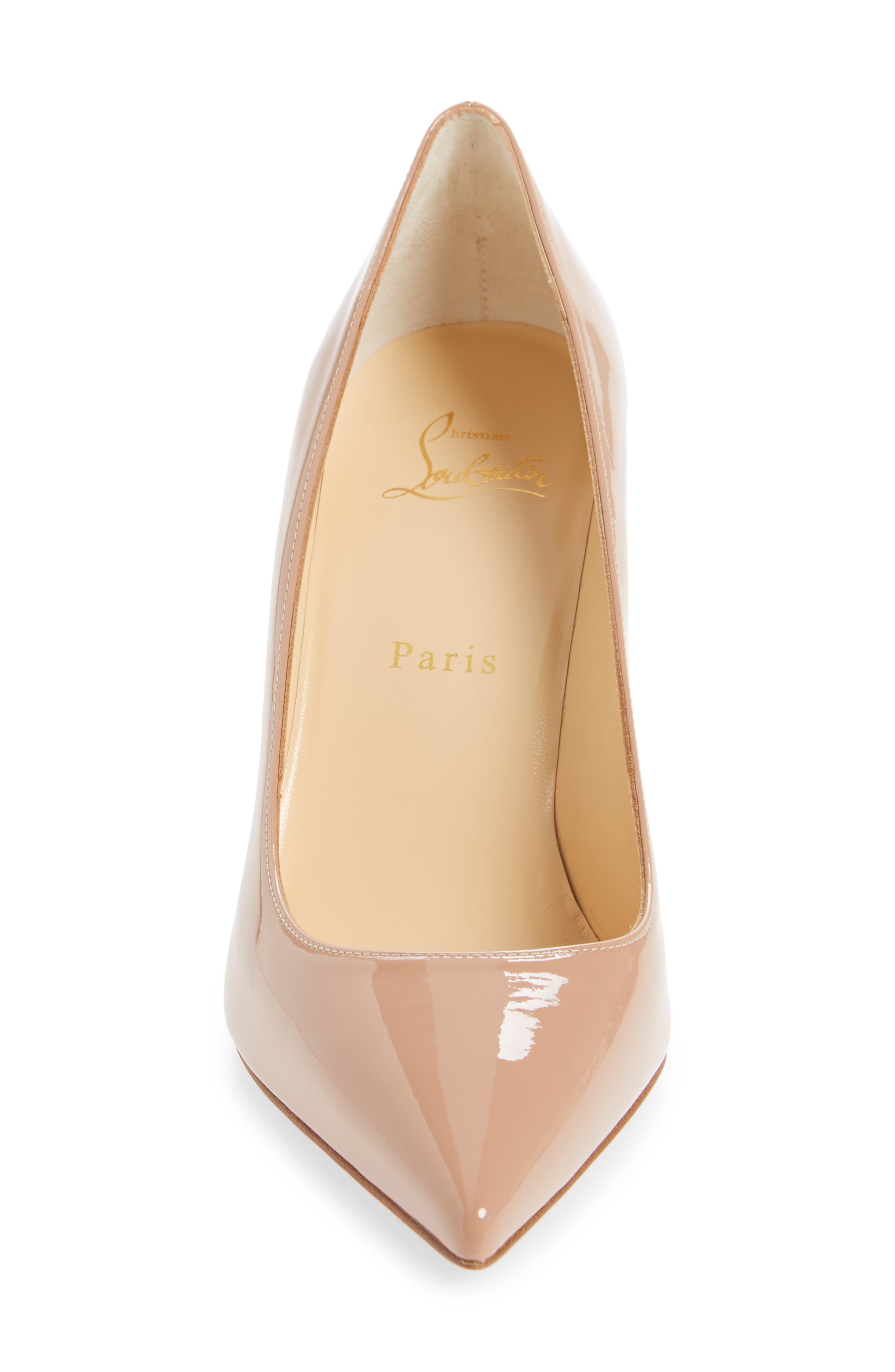 Kate Pointed Toe Patent Leather Pump, Alternate, color, PK1A NUDE