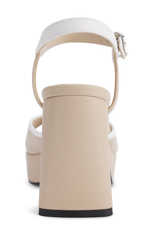 Karl Lagerfeld Hallet Platform Sandal In Nude/white