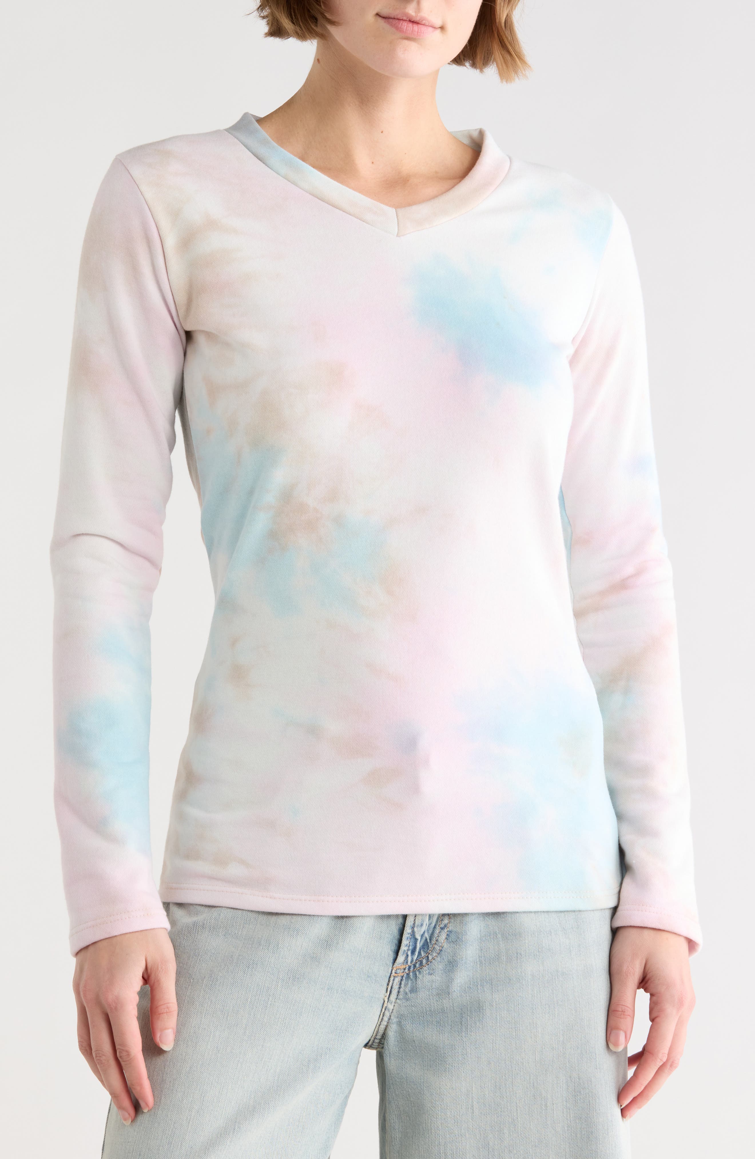 Tie Dye V-Neck Sweater - image 5