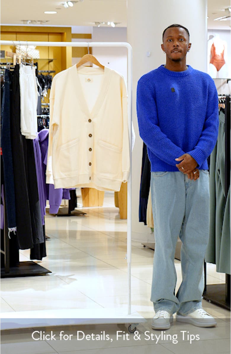 Cloud Nine Cotton Blend Fleece Cardigan, sales video thumbnail