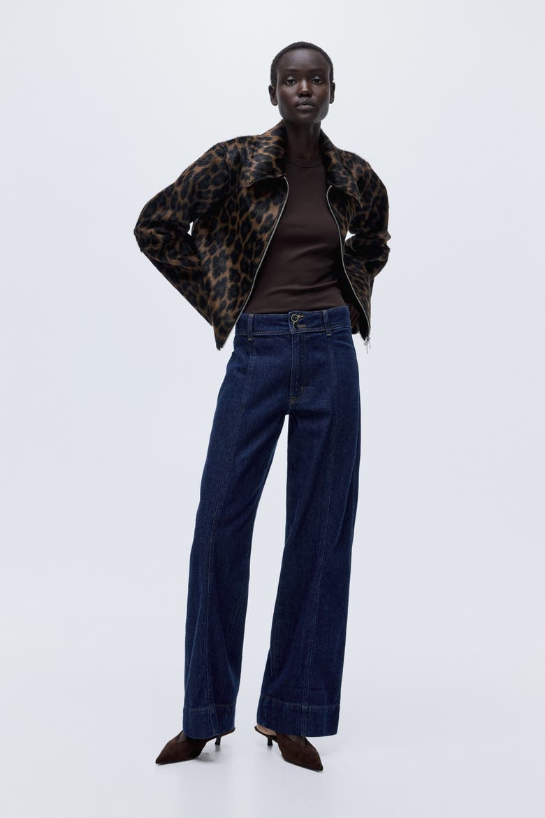 Wide High Jeans, Main, color, Dark denim blue
