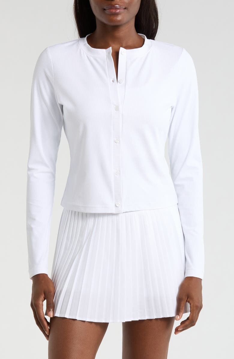 MPG Rib Cardigan, Alternate, color, Brilliant White