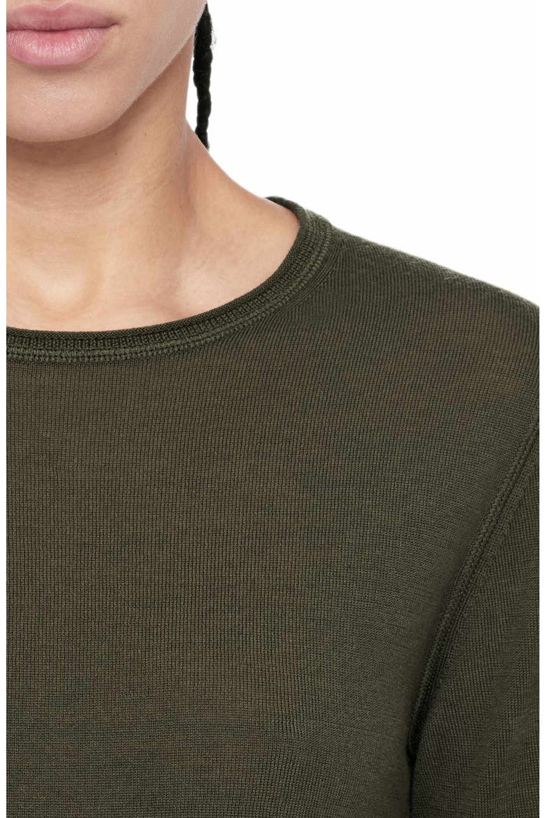 Coyte Merino Wool Crewneck Sweater, Alternate, color, MILITARY GREEN