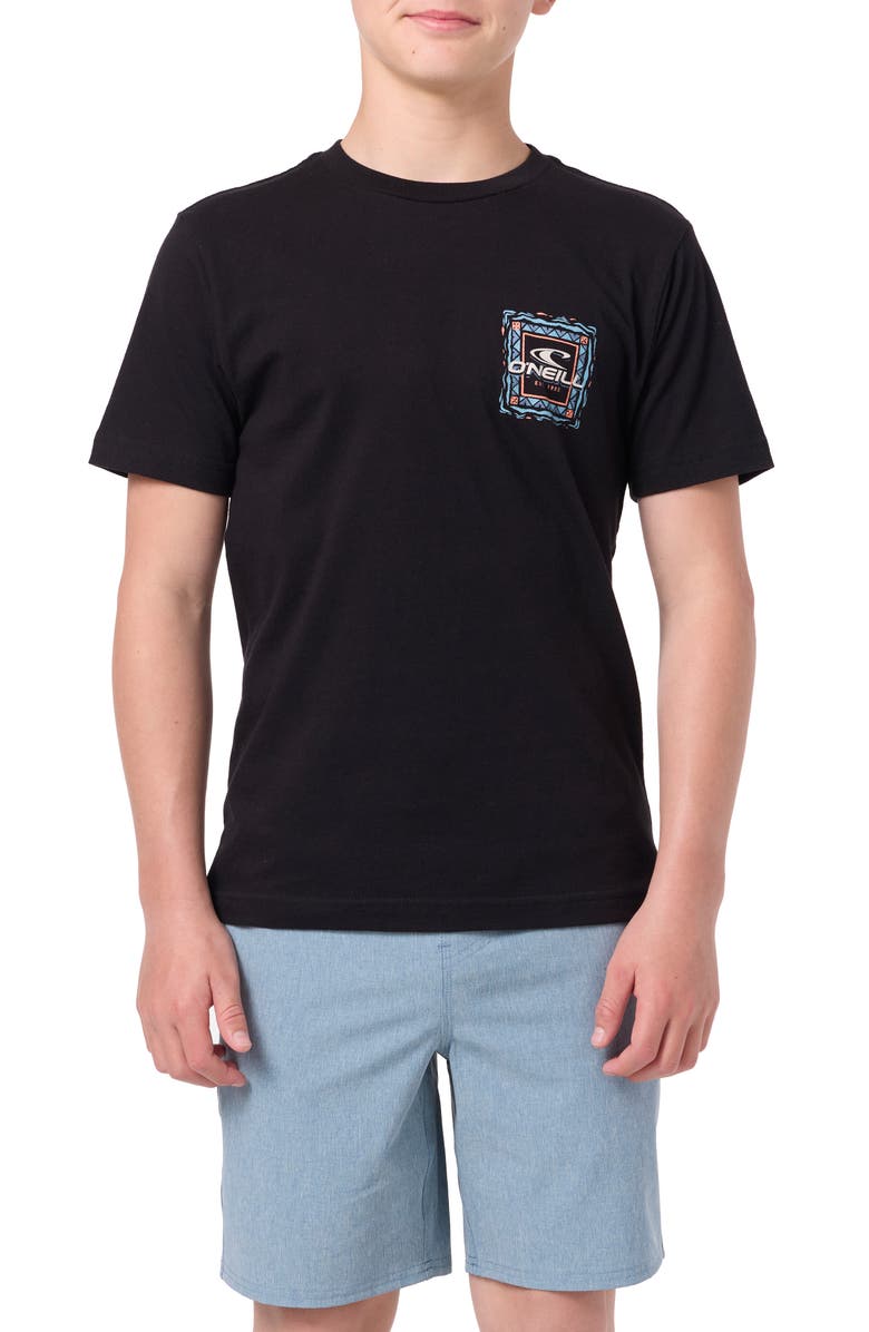 O'Neill Kids' Patterns Cotton Graphic T-Shirt, Main, color, Black