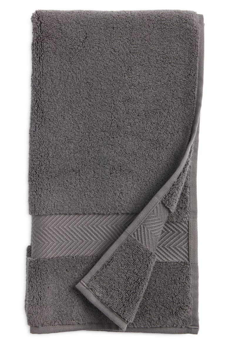 Organic Hydrocotton Hand Towel, Main, color, GREY ONYX