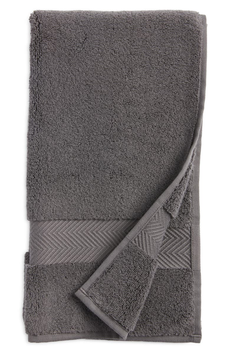 Nordstrom Organic Hydrocotton Hand Towel, Main, color, Grey Onyx