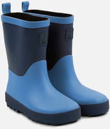 Deux par Deux Rain Two-Tone Treaded Sole Pull-On Boots