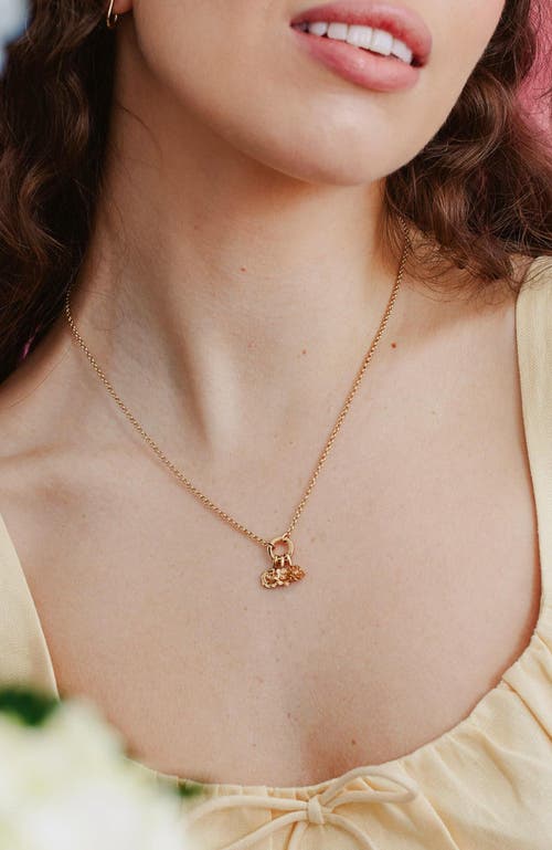 Made By Mary April Birth Flower Charm In Gold