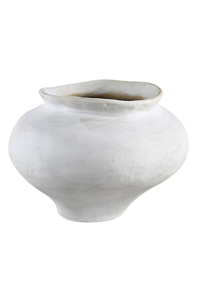 Renwil Terracotta Vase, Alternate, color, White