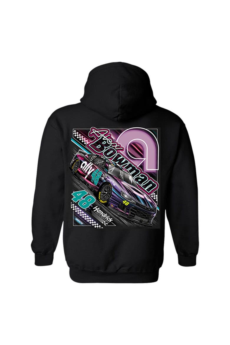 Men's Hendrick Motorsports Team Collection Black Alex Bowman ally Night Car Pullover Hoodie, Alternate, color, Black