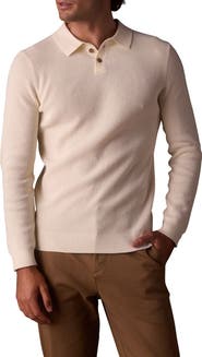 The Normal Brand Robles Long Sleeve Waffle Cotton Polo Sweater