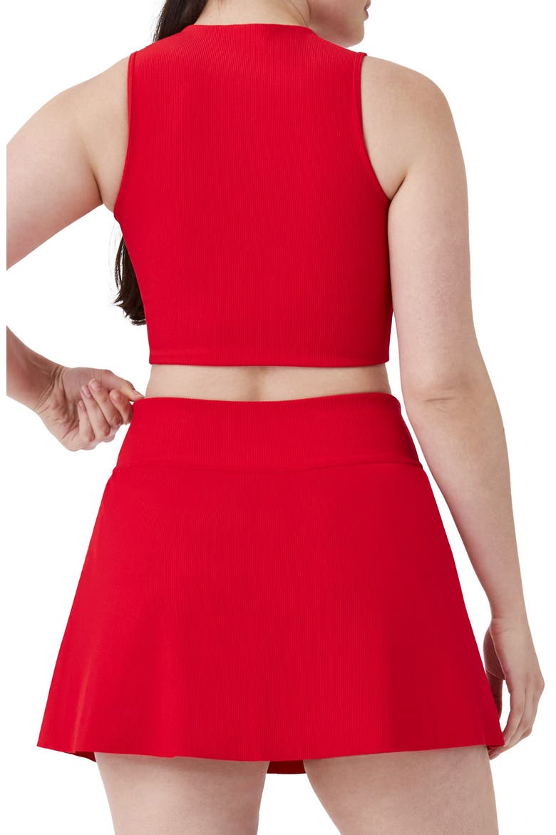 Contour Rib Mock Neck Crop Tank, Alternate, color, SPANX RED