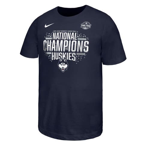 Youth Nike Navy UConn Huskies 2025 NCAA Women's Basketball National Champions Locker Room T-Shirt