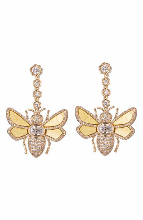 EYE CANDY LOS ANGELES Bee CZ Drop Earrings