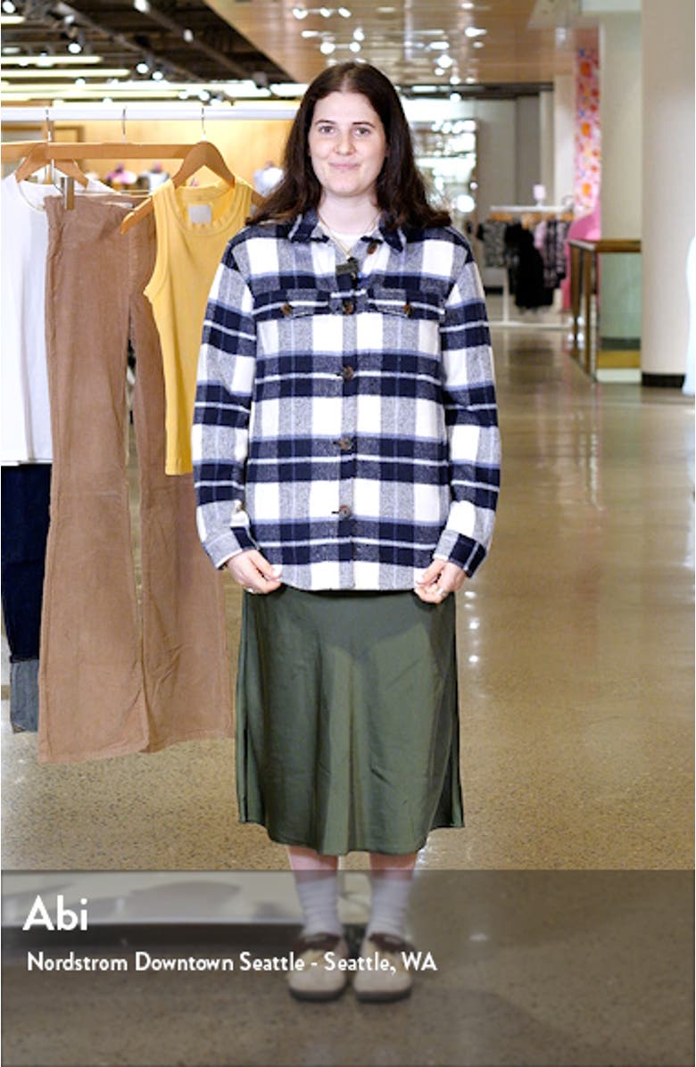 Plaid Brushed Flannel Shacket, sales video thumbnail